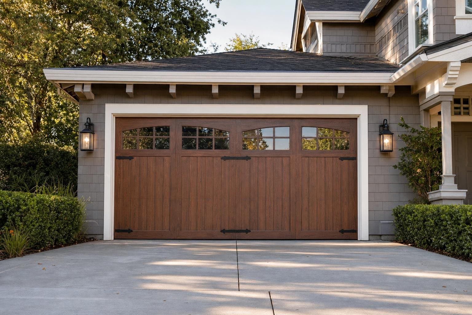 Ashford Park carriage-house garage door, after